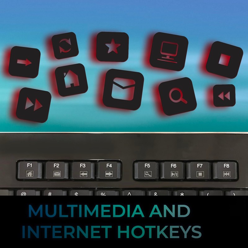 Adesso WKB-4400UB Wireless Desktop Touchpad Keyboard - 2.4GHz RF Wireless