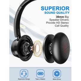 New bee USB Headset with Microphone, Headphones with Microphone with Noise Cancellation, PC Headset USB Type-C 3.5 mm for Call Centre/Telephone Conferencing/Skype Chat/Online Courses (black)
