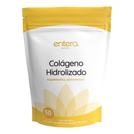 Entera  Colgeno Hidrolizado Puro 500g, Pptidos de Colgeno Tipo I y III, Suplemento Alimenticio, Sin Sabor, Sin Azcar, Fcil de Mezclar, Incluye Medida 