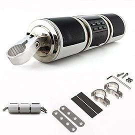 Amruta2015 Motorcycle Bluetooth Audio Sound System MP3 FM Radio Stereo Speakers Waterproof Silvery
