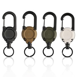"Zxglxinyao Heavy Duty Retractable Key Fob with 60cm Steel Cord, Extendable Lanyard for ID Badge, Key Cards, and Key Rings – Durable & Convenient Accessory