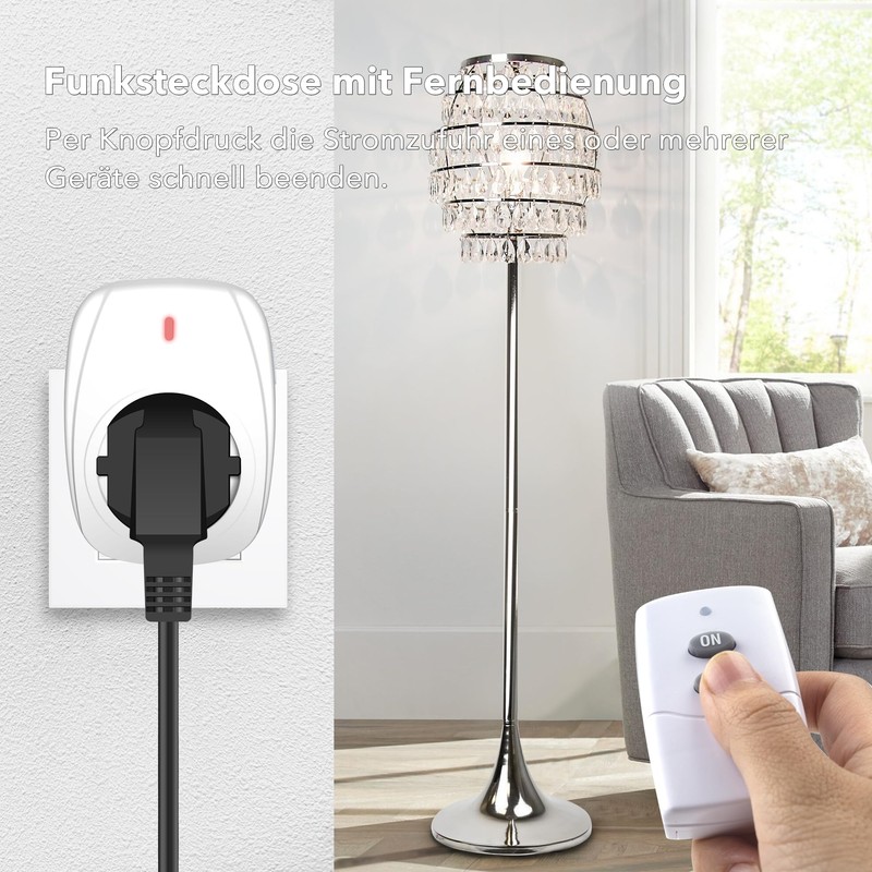 HBN 1 x Radio Socket with 1 Remote Control, 16