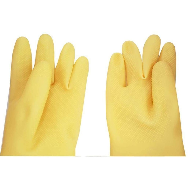 SUNRISE Carnation Latex Glove for Dish Washing/Cleaning/Multi Purposes #400 (1)