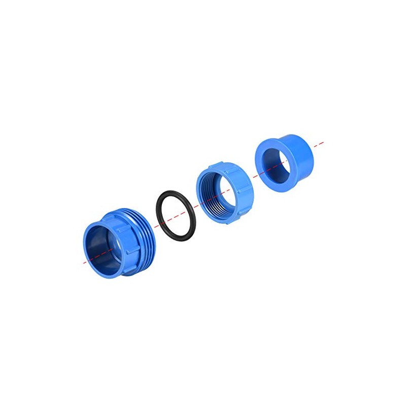 uxcell 50mm X 50mm PVC Pipe Fitting Union Solvent Socket