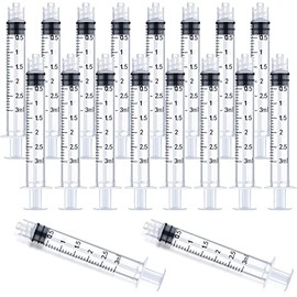 TRKRVAK 30 Pack 3cc/ml Luer Lock Syringes without needles, Individually Sterile Sealed (3 ml)
