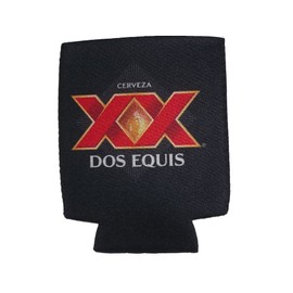 Dos Equis Can Cooler Black Logo Neoprene