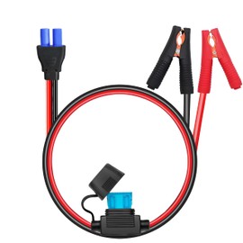 ZHOFONET 10AWG EC5 Jump Starter Cable with Battery Clamps,12V Alligator Clips to EC5 Connector Extension Charging Cable for Emergency Car Jump Starter Booster.(2FT)