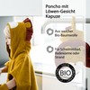 kikadu Poncho Lion - Children's Towel with Animal Face Made
