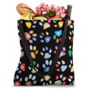 Colorful Paw Prints Tote Bag