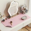 DAWNTREES Makeup Mat for Vanity,Dual-Sided Leather Vanity Mat, Easy to