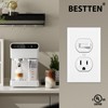 BESTTEN 2 Pack Combination Toggle Light Switch and Duplex Receptacle