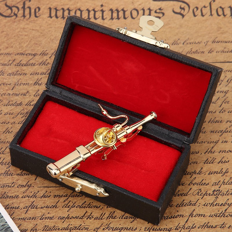 Gold Plating Copper Bassoon Musical Instrument Bassoon Brooch Pin with
