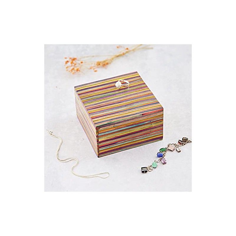 Dhari Fair Trade Handmade Striped Large Box