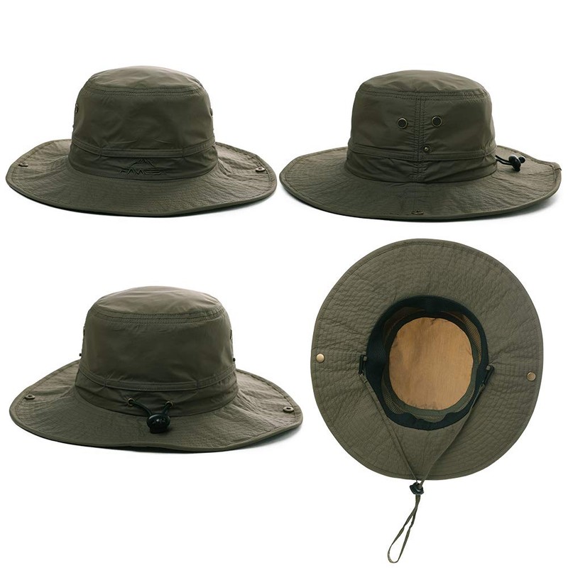 Siggi Safari Hat, Mesh Adventure Hat, Removable, Chin Strap, Foldable,