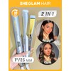 SHEGLAM Sleek Chic Twist Kiss Flat Iron - 2-in-1 Hair