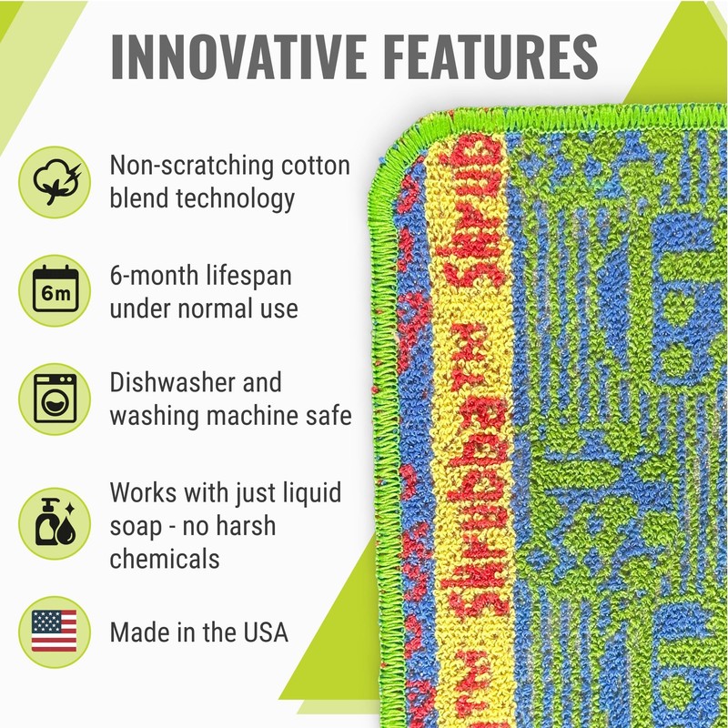 Wet-It Skrubba Non-Scratch Scouring Pad – European Scrubby Sponge for