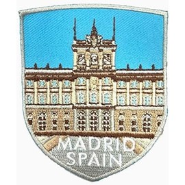 Generic Madrid Spain Patch (3 Inch) Embroidered Iron-on or Sew-on Badge Europe Travel Souvenir Emblem Perfect for Jackets, Hats, Backpacks, Shirts, Caps, DIY Gift Patches, Large