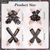 4 Pairs Lace Gloves, Lace Fingerless Gloves Women, Black Lace
