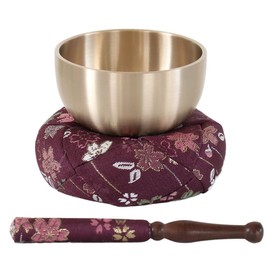 Namukuma-chan Workshop Sakura Pattern Japanese Orin Set, Rin + Lynn Bar + Comforter, 2.3 inches (7 cm) Diameter, 001. Purple