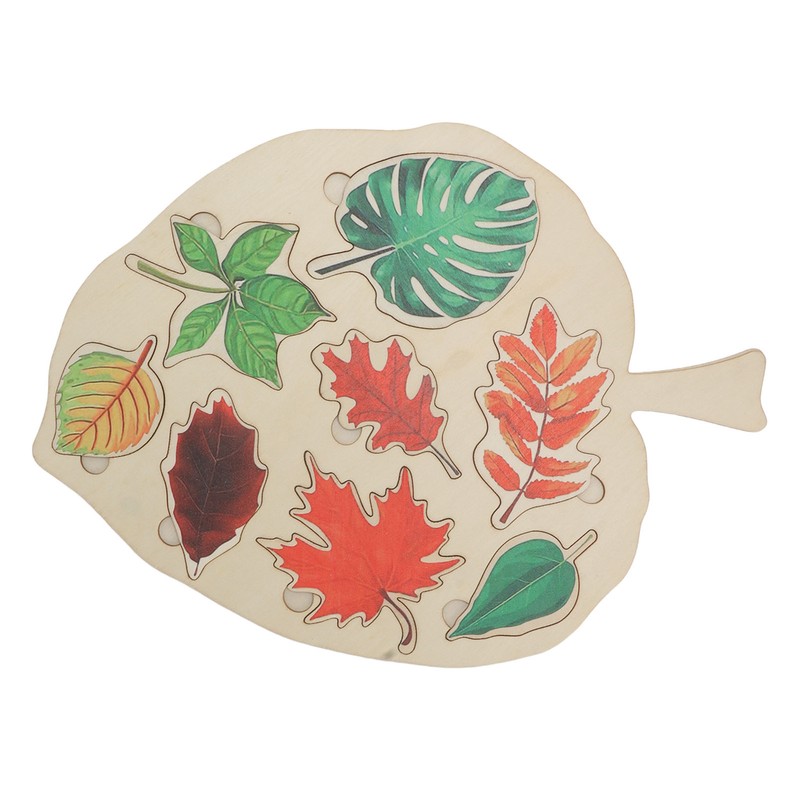 Wooden Leaf Shaped Puzzle Children Party Funny Jigsaw Puzzles Educational