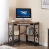 Vecelo Home Office Table Corner Desk Laptop Computer Table Keyboard