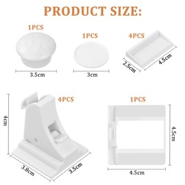 HOTUT Magnetic Cupboard Locks,Child Safety Magnetic Cupboard Locks (4 Locks + 1 Key),Invisible Baby Proofing No Screws or Drilling for Cabinets,Drawers,Kitchen