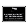 Classic Framed Private Property No Trespassing These Premises are Protected