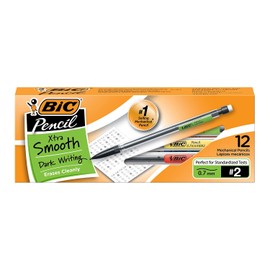 BIC MP11 Xtra-Life Mechanical Pencil, 0.7mm, Clear, Dozen