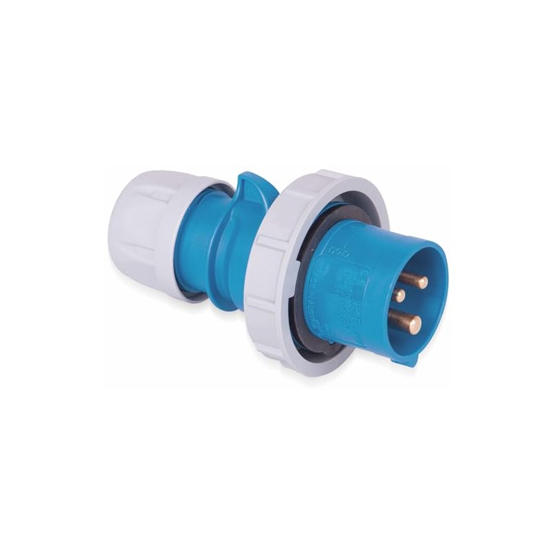 16amp IP67 Rated 240v 2P+E Ceeform Cable Mount Blue Male