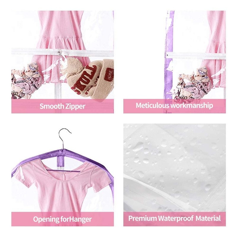 3 Packs Garment Bag,Hanging Clothes Bag for Dance Costumes With