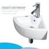 Small Bathroom Sink Wall Mounted Basin Triangle Corner Mini Sink