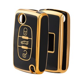 OFFCURVE OFFCURVE Autoschlssel Hlle Schlsselhlle, Schlsselcover TPU Autoschlssel Schutzhlle 2/3 Tasten fr Peugeot 106 207 308 Expert Partner Citroen C2 C3 C4 Grand Picasso Fiat Scudo Ulysse