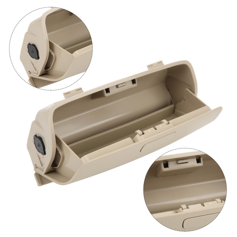 Beige Car Sunglasses Case Holder Box 1KD 868 837D Replacemenrt
