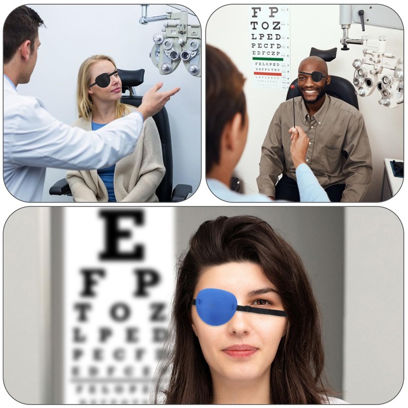 JJUNW 3D Adjustable Eye Patch, Pack of 2 Eye Patches,