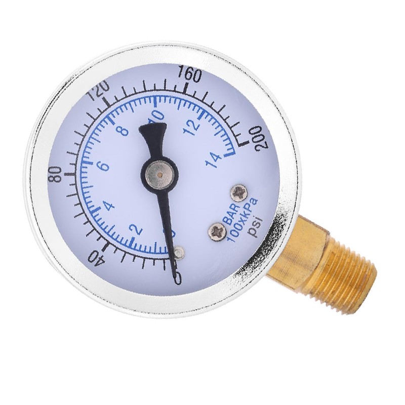 Hydraulic Water Pressure Gauge 0-200PSI 40MM DIAL Meter 1/8 NPT