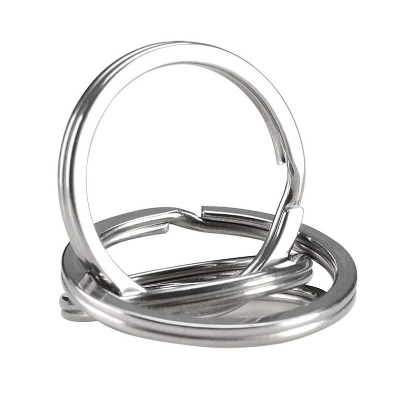 100 Pack Small Keyring Rings Hoops, 20mm /0.79 Inch Silver