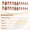 GlamRays Pack of 24 Leopard French Press On Nails Medium