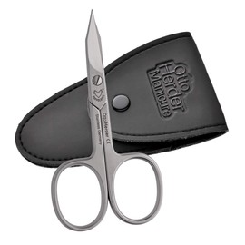 Otto Herder Extra Sharp Combined Skin and Nail Scissors Rustproof in Case - Toenail Scissors for Thick Nails and Protruding Cuticles