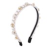 Woeoe Pearl Flower Headband White No Slip Hairband Bridal Wedding