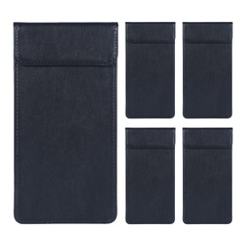 Ticket Holder Leather Slip Clip Slip Binder Luxury Order Binder Synthetic Leather Restaurant Black (5)