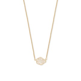 Kendra Scott Tess Pendant Necklace for Women, Fashion Jewelry, Gold-Plated, Iridescent Drusy