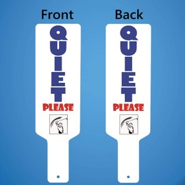 FINGER TEN Golf Quiet Sign Funny Gifts Cool Golfing Gag Tools for Men Dad Golfers Present Perfect Golf Accessories Signs Joking with Friends for Fathers Day Birthday Christmas (White-2 Pack)