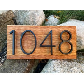 5 Inch House Numbers for Outside, Metal Modern Floating House Numbers, Garden Door Mailbox Decor Number with Nail Kit, Visibility Signage (Black 1)