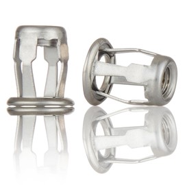 Jack nut Installation Tool Set Hand Thread Insert Jacknuts Assortment Kit for Thin Metal Plastic Polywood Pressboard Hardboard (M8 (Jack Nut-10pcs, Stainless))