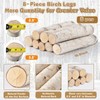 8 Pack Birch Logs (2.3"-3.2" Dia) Birch Wood for Halloween