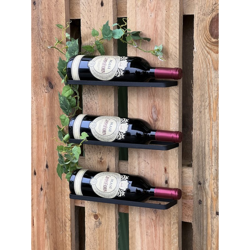 DanDiBo Wine Holder Metal Black Set of 3 Wine Rack