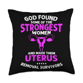 Womens Uterus Removal Recovery Products Hysterectomy Surgery Throw Pillow