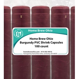 Home Brew Ohio Burgundy PVC Shrink Capsules 100 count