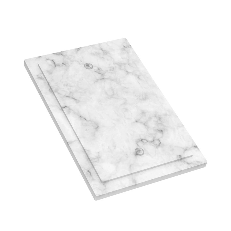 White Grey Marble Blank Wall Plate One Gang Decorative Light