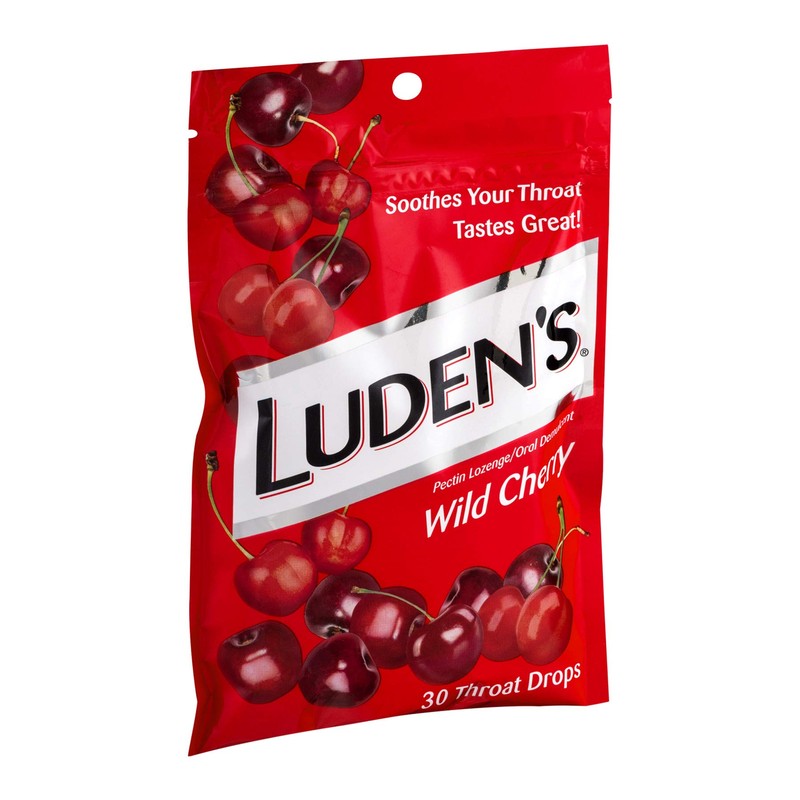 Luden's Wild Cherry Throat Drops | Deliciously Soothing | 30